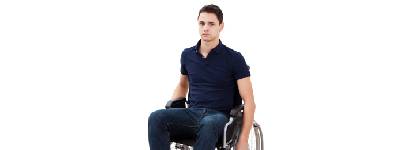 Man in wheelchair landscape